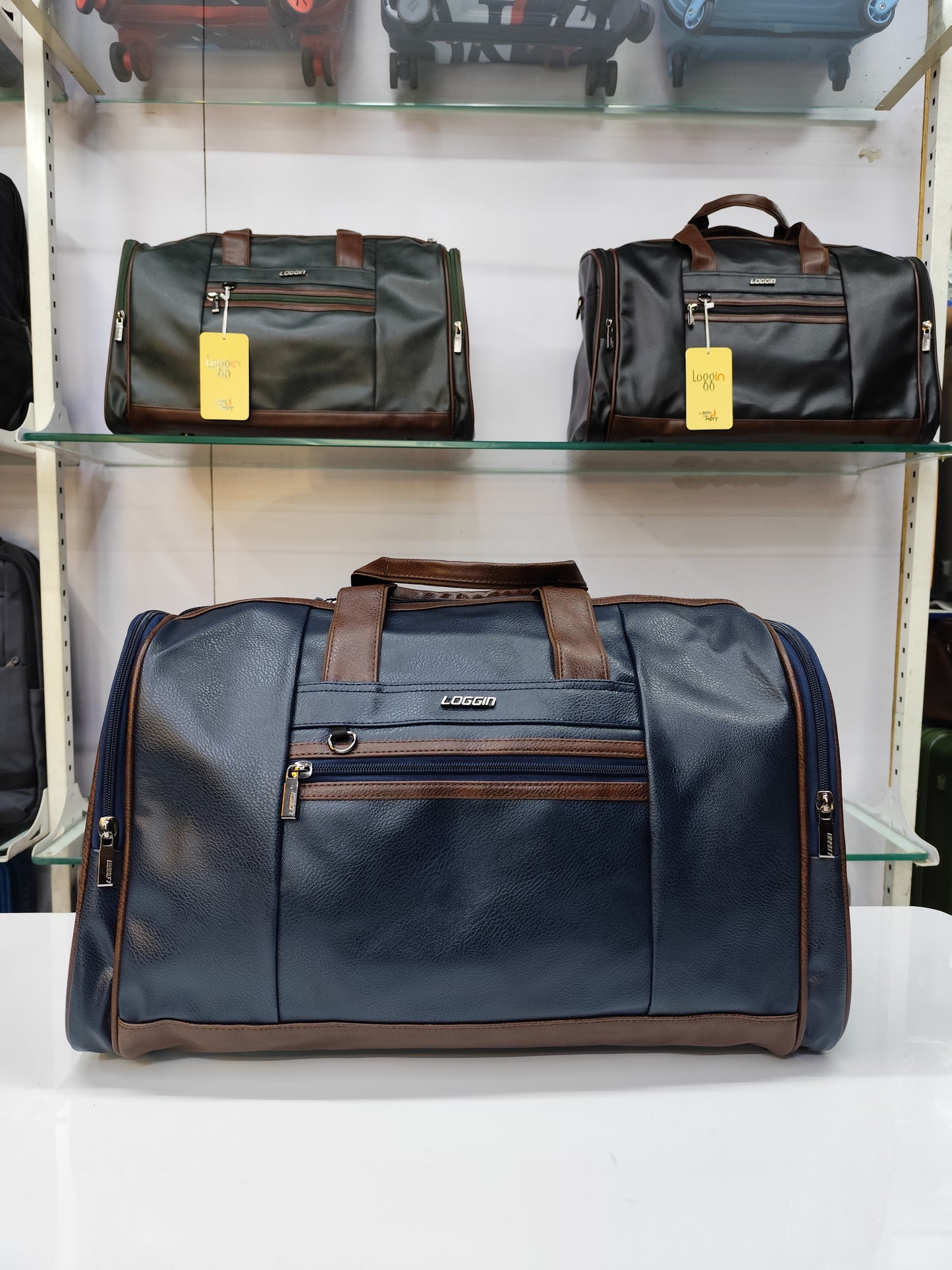 Premium Leather Travel Duffle Bag
