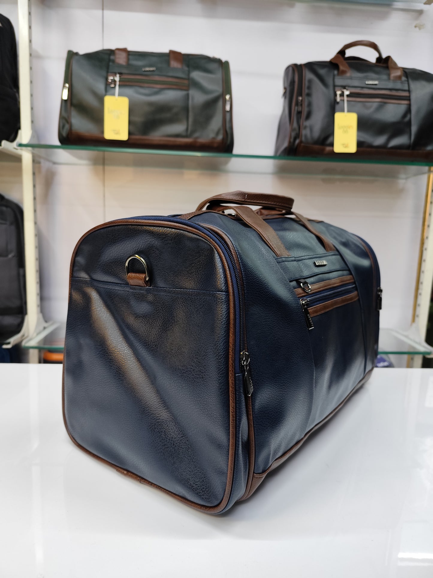 Premium Leather Travel Duffle Bag