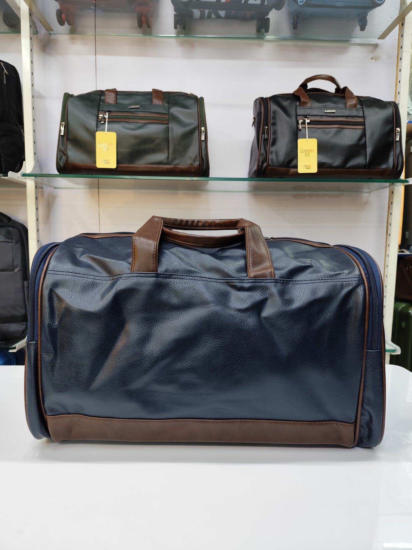 Premium Leather Travel Duffle Bag