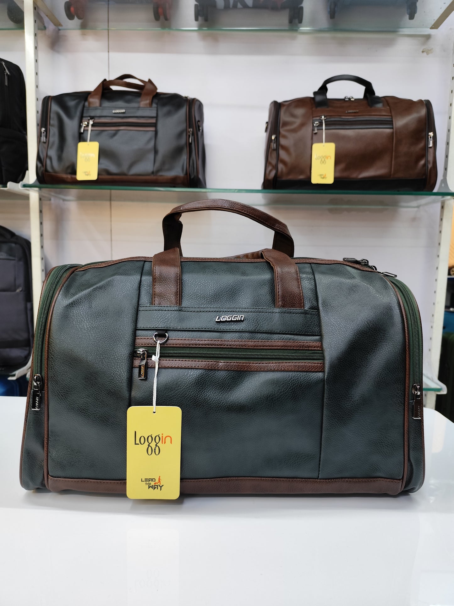 Premium Leather Travel Duffle Bag