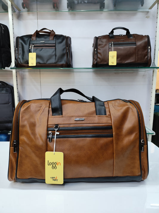 Premium Leather Travel Duffle Bag