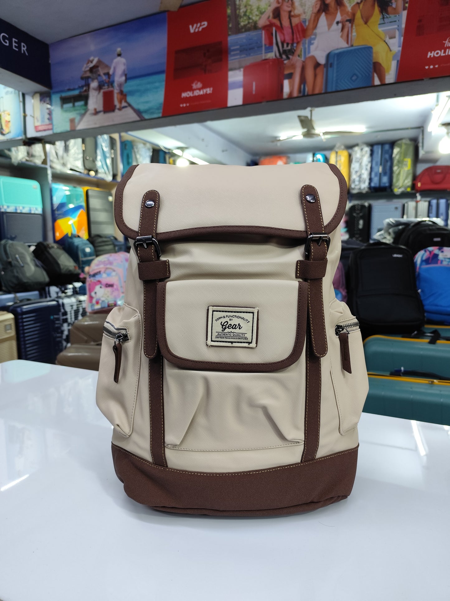 Vintage Roll-Top Backpack