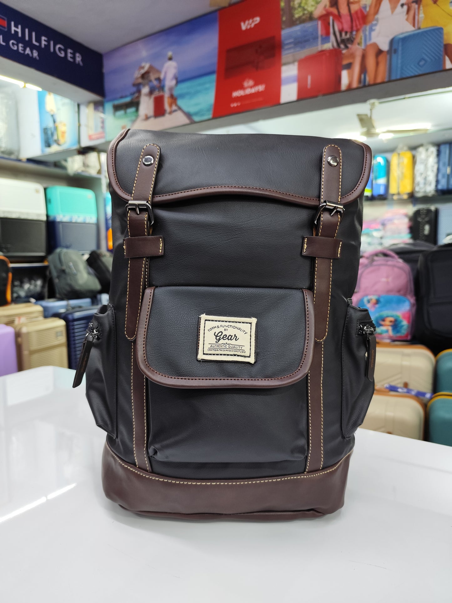 Vintage Roll-Top Backpack
