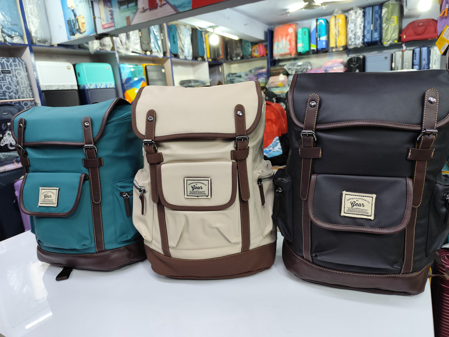 Vintage Roll-Top Backpack